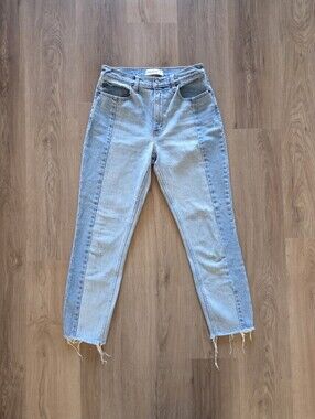 Abercrombie And Fitch Wmns Two Toned High Rise Mom Jeans 28 Hipster Festival